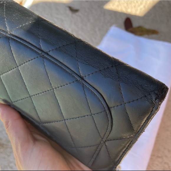 COPY - Chanel Matelassé Flap Wallet on Double Chain/w Silver Fixtures & Dust Bag - Picture 11 of 16